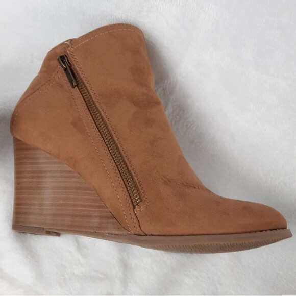 Sonoma Brown Suede Wedge Booties - Picture 4 of 15